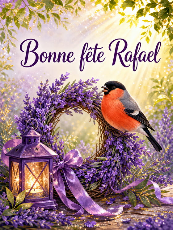 Carte bonne fête Rafael