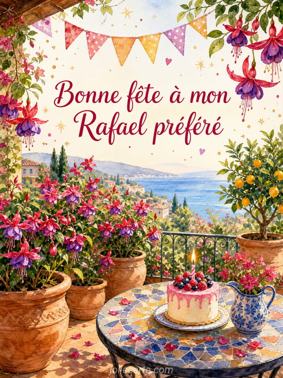 Carte bonne fête Rafael