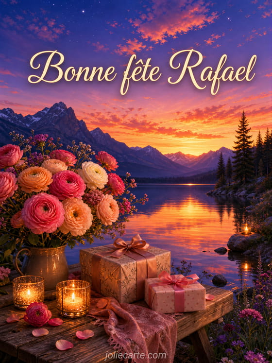 Carte bonne fête Rafael