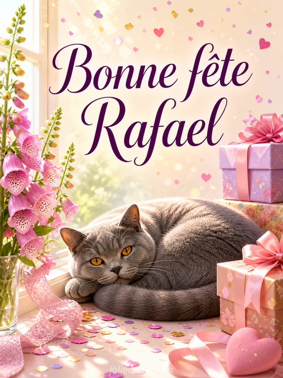 Carte bonne fête Rafael
