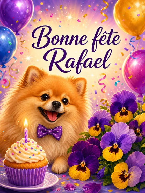 Carte bonne fête Rafael