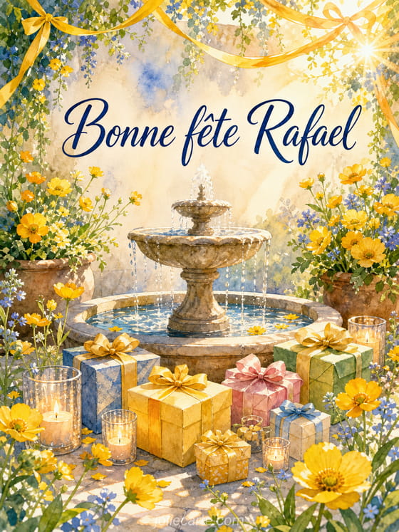 Carte bonne fête Rafael