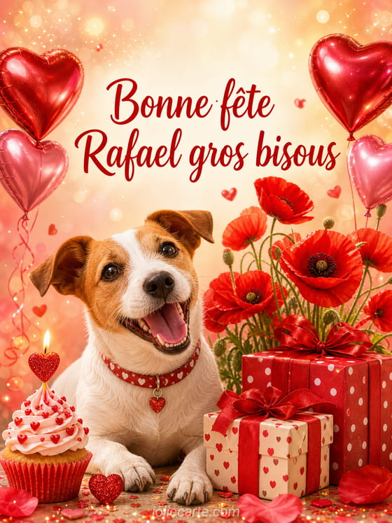Carte bonne fête Rafael