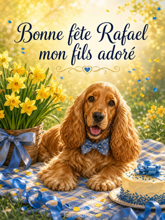 Carte bonne fête Rafael
