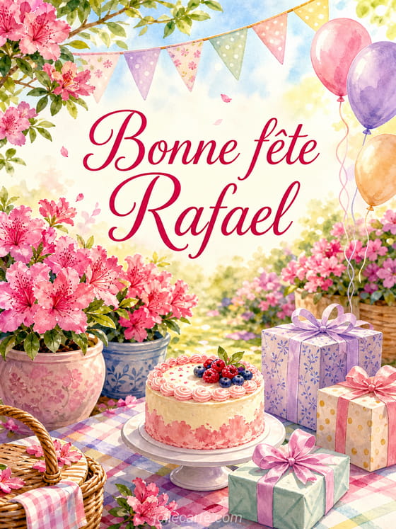 Carte bonne fête Rafael