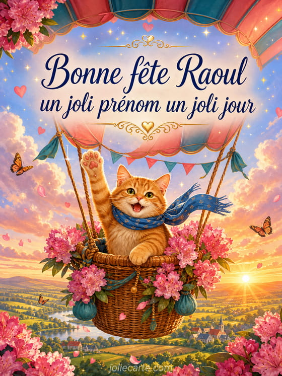 Carte bonne fête Raoul