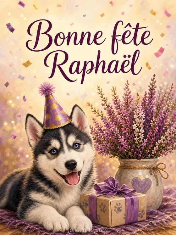 Carte bonne fête Raphaël