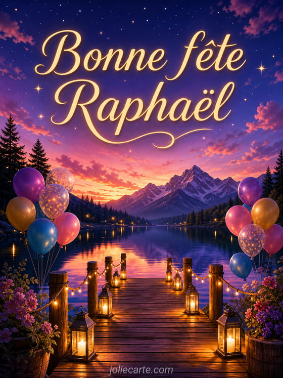 Carte bonne fête Raphaël