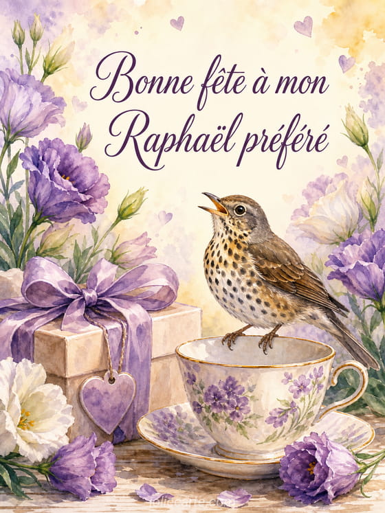 Carte bonne fête Raphaël