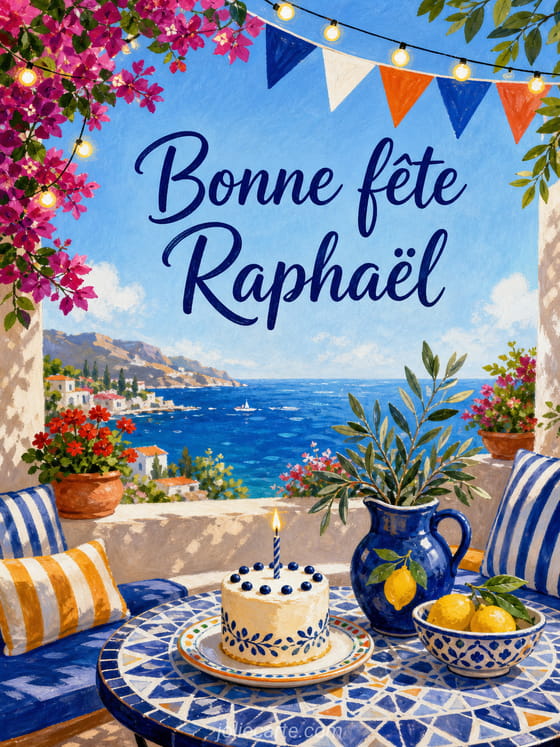 Carte bonne fête Raphaël