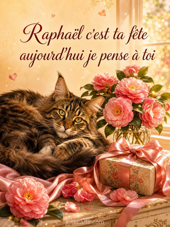 Carte bonne fête Raphaël