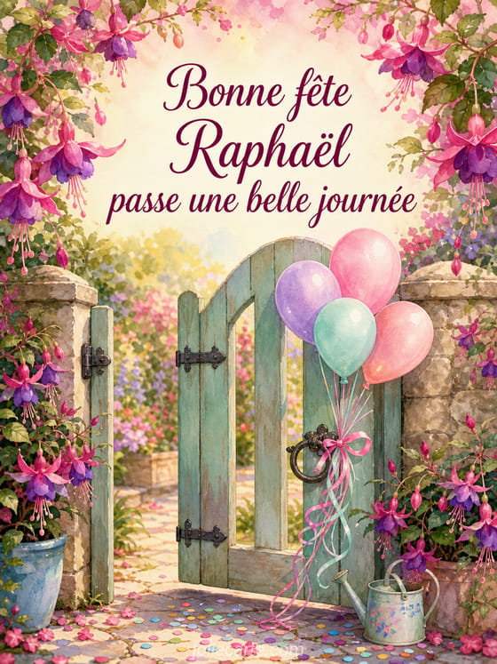 Carte bonne fête Raphaël