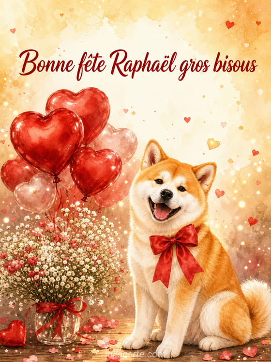 Carte bonne fête Raphaël
