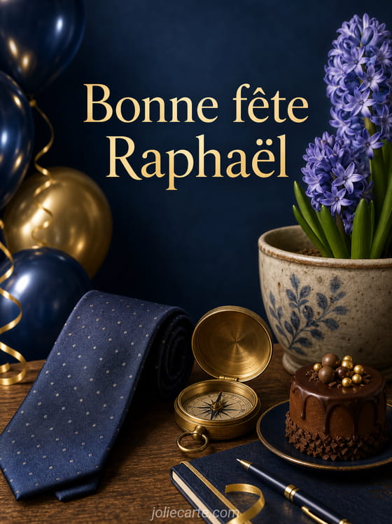 Carte bonne fête Raphaël