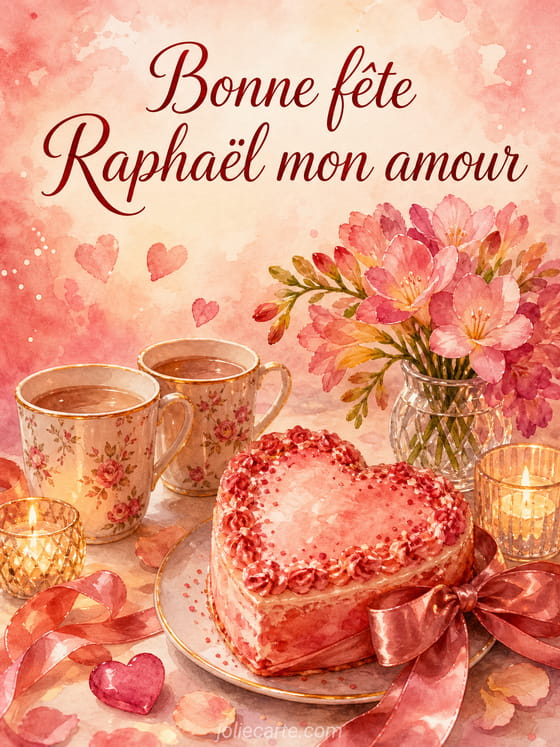Carte bonne fête Raphaël