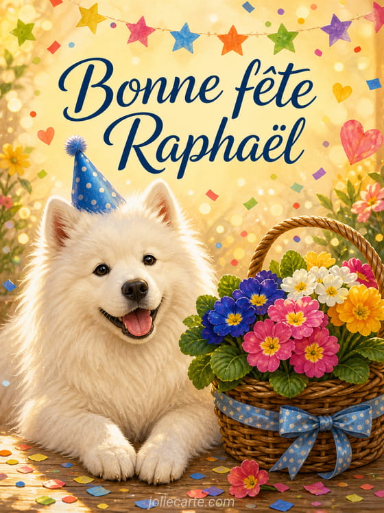 Carte bonne fête Raphaël