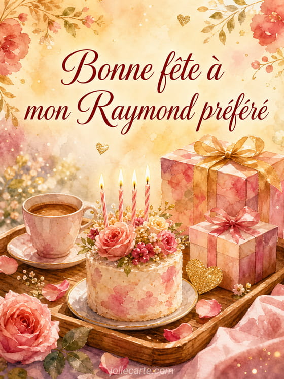 Carte bonne fête Raymond