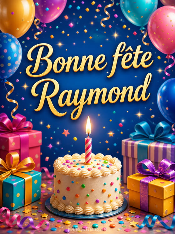 Carte bonne fête Raymond
