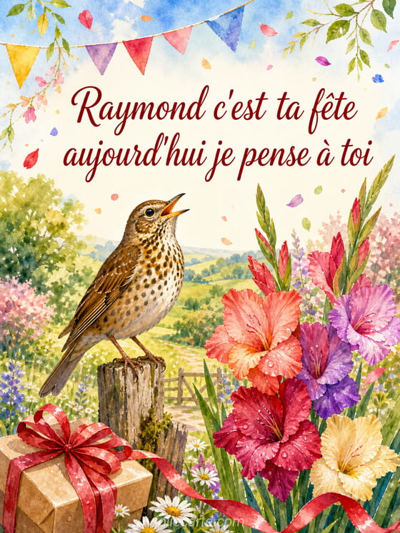 Carte bonne fête Raymond