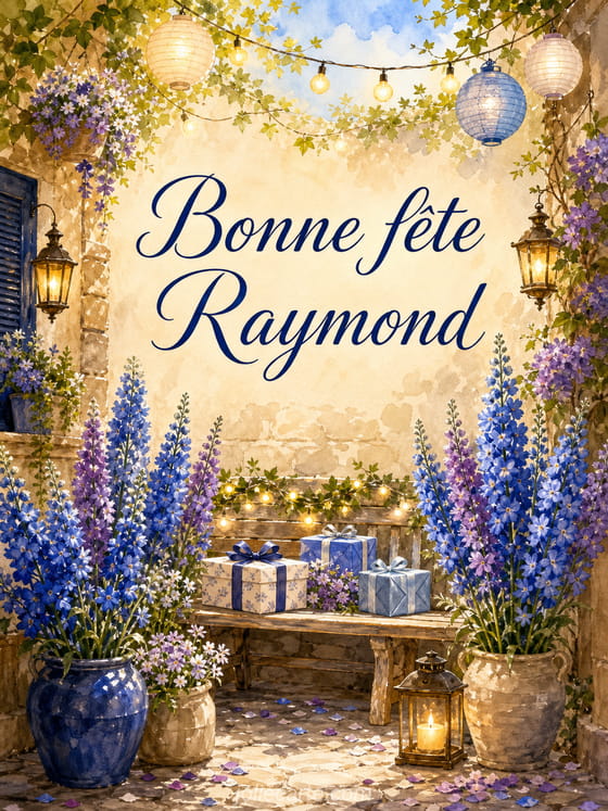 Carte bonne fête Raymond