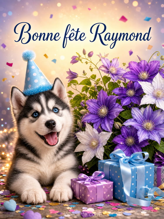 Carte bonne fête Raymond