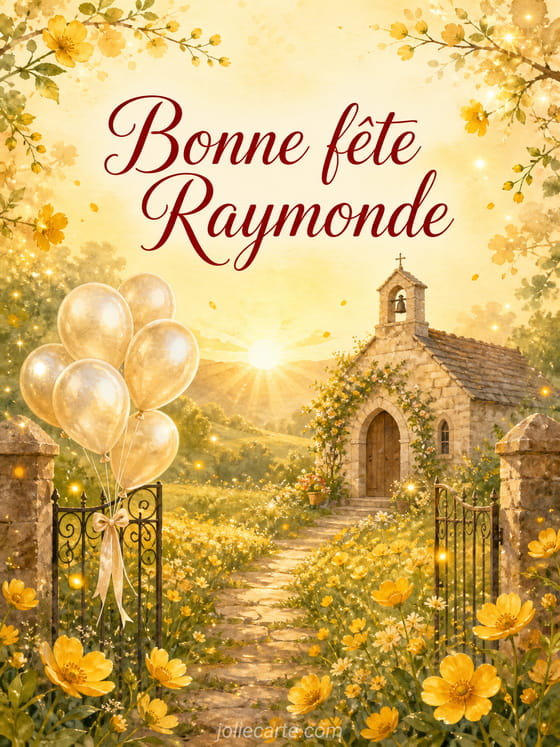 Carte bonne fête Raymonde