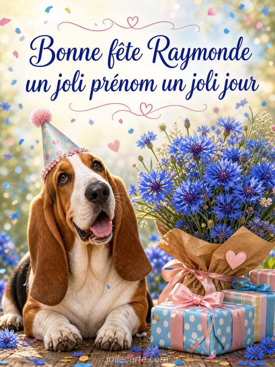 Carte bonne fête Raymonde