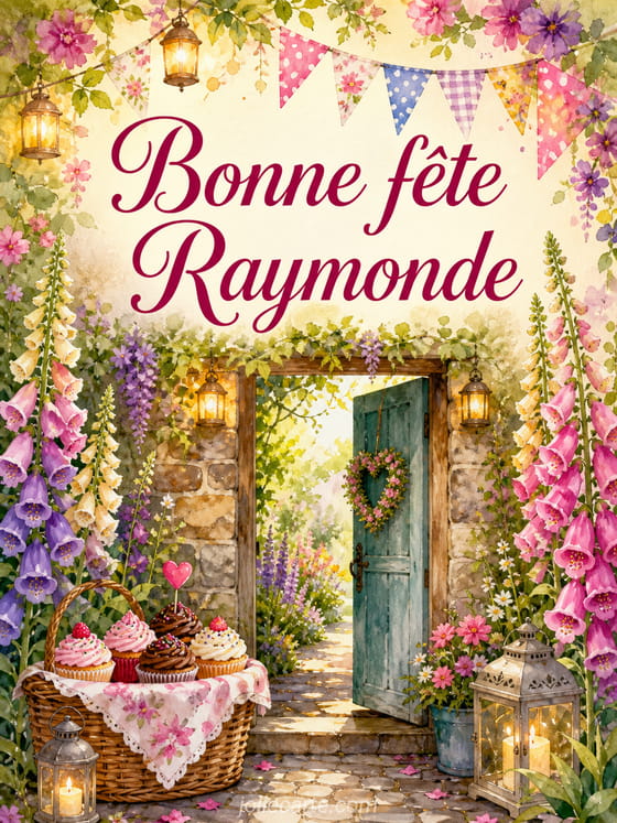 Carte bonne fête Raymonde