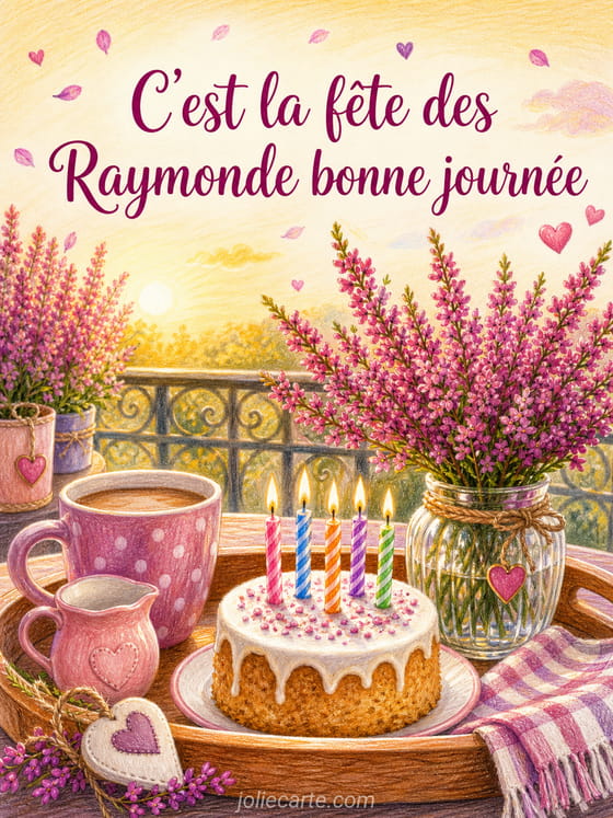 Carte bonne fête Raymonde