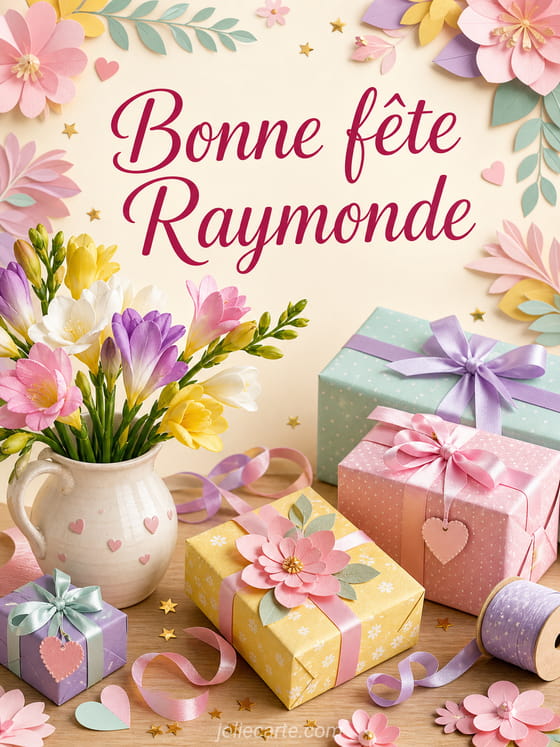 Carte bonne fête Raymonde