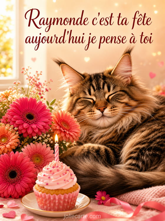 Carte bonne fête Raymonde