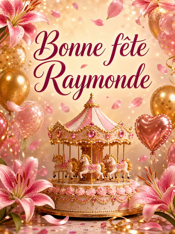 Carte bonne fête Raymonde