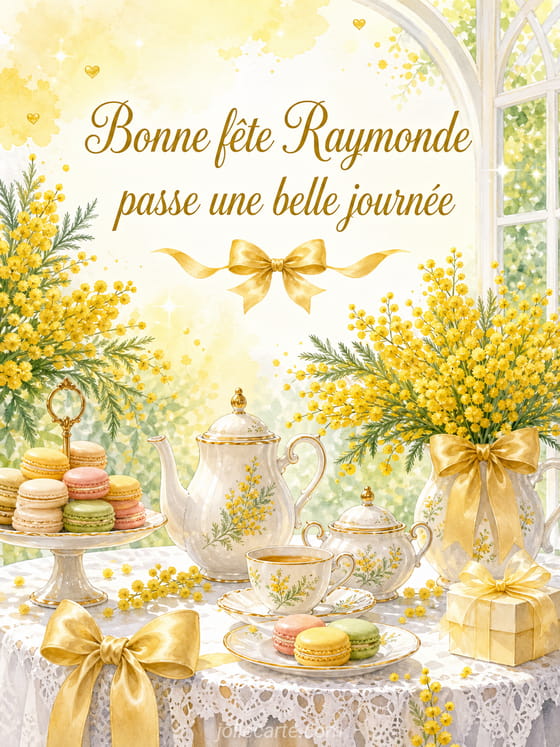 Carte bonne fête Raymonde