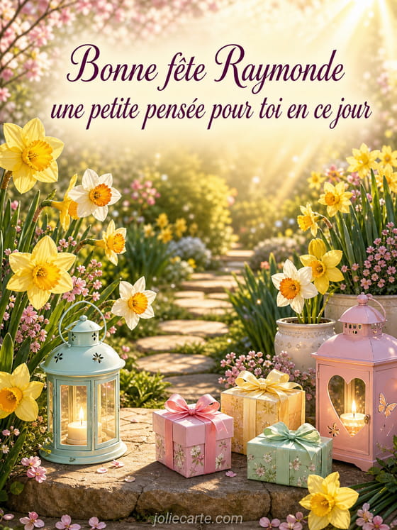 Carte bonne fête Raymonde