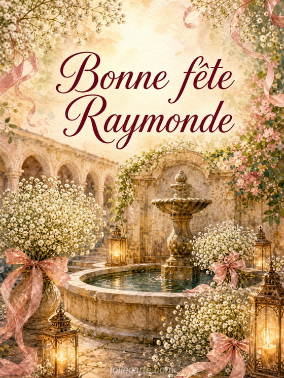 Carte bonne fête Raymonde