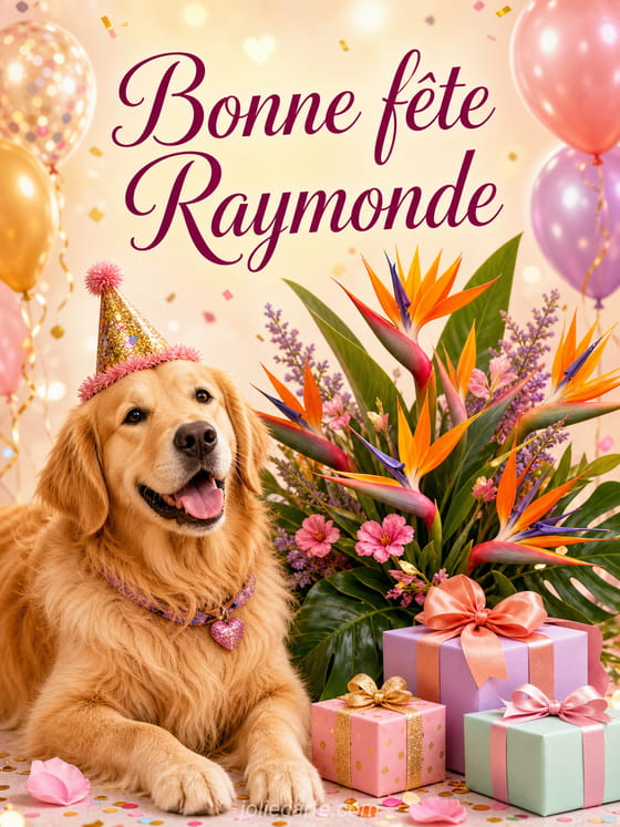 Carte bonne fête Raymonde