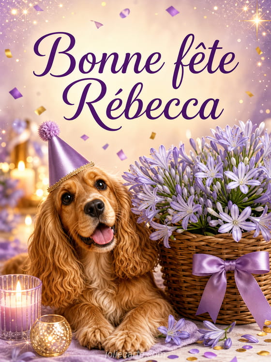 Carte bonne fĂȘte RĂ©becca