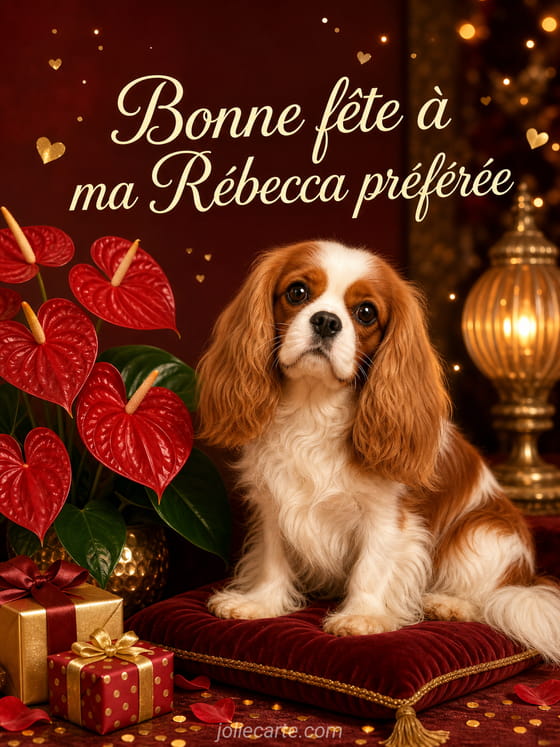 Carte bonne fĂȘte RĂ©becca