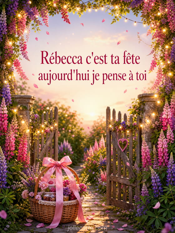 Carte bonne fĂȘte RĂ©becca