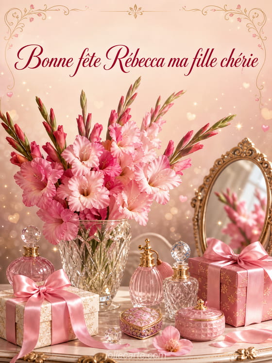Carte bonne fĂȘte RĂ©becca