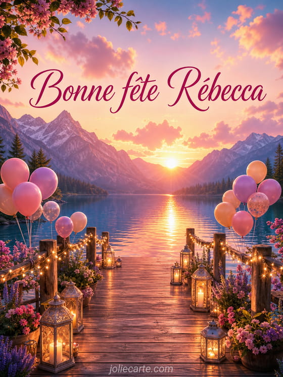 Carte bonne fĂȘte RĂ©becca