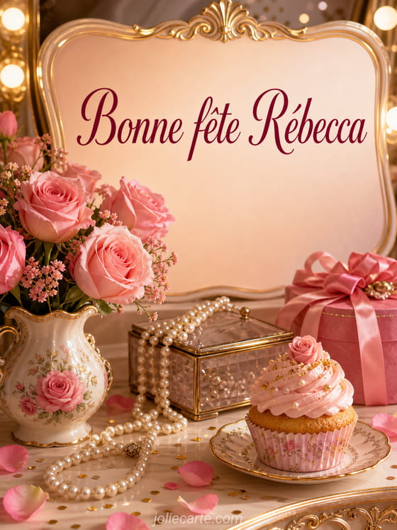 Carte bonne fĂȘte RĂ©becca