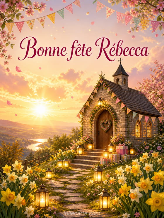 Carte bonne fĂȘte RĂ©becca