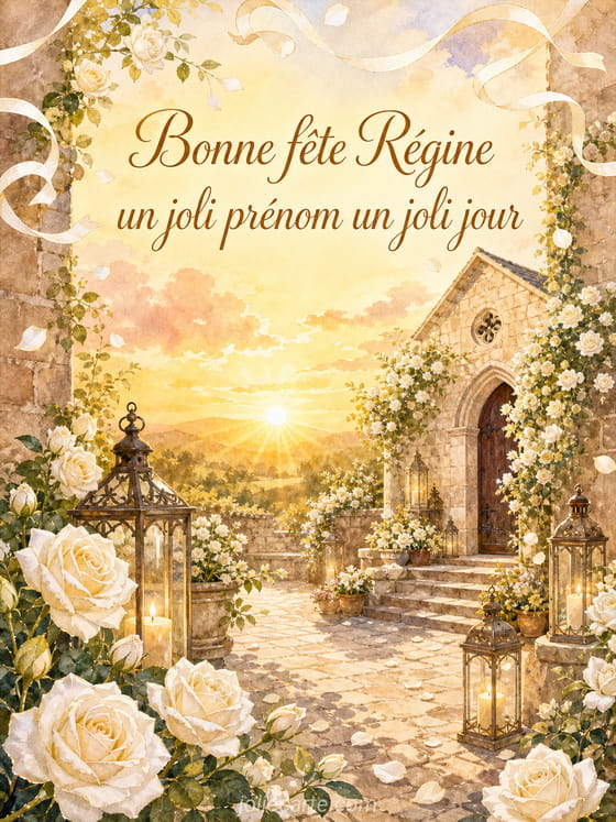 Carte bonne fĂȘte RĂ©gine