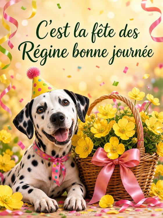 Carte bonne fĂȘte RĂ©gine