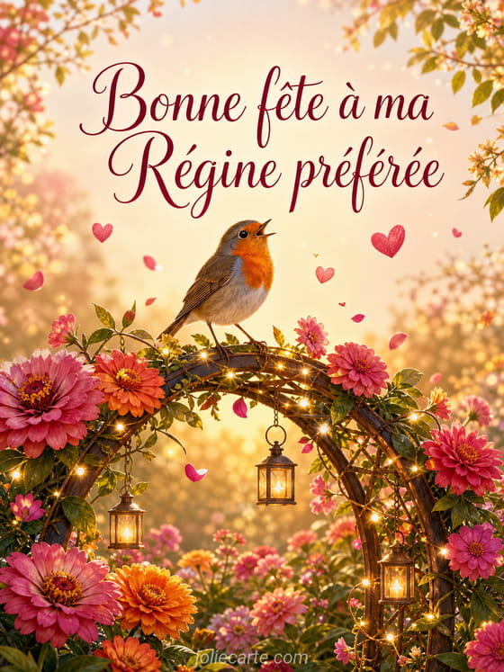 Carte bonne fĂȘte RĂ©gine