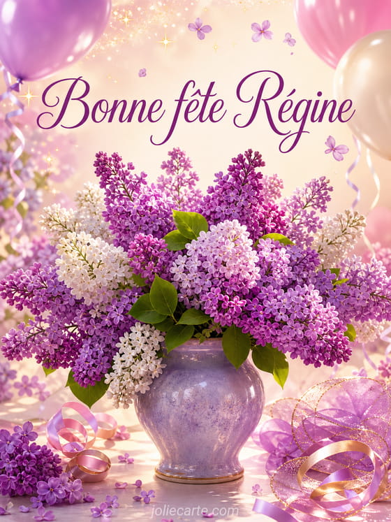 Carte bonne fĂȘte RĂ©gine