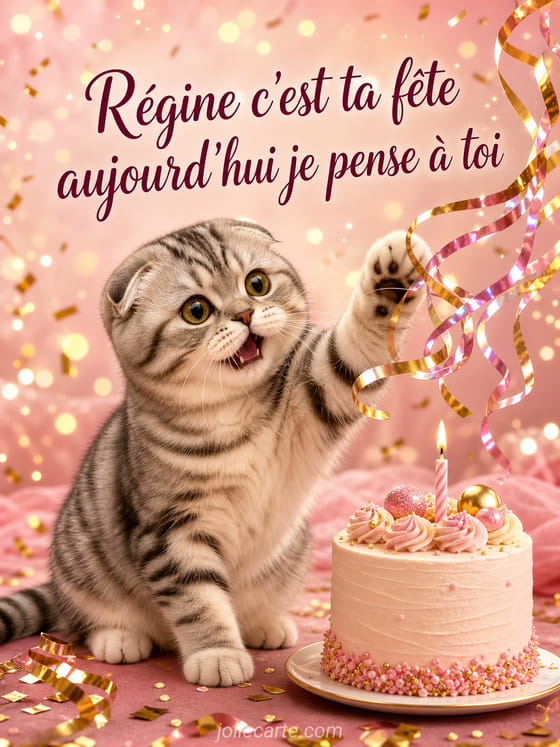 Carte bonne fĂȘte RĂ©gine