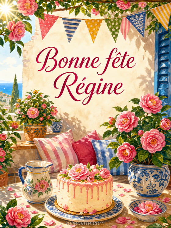 Carte bonne fĂȘte RĂ©gine