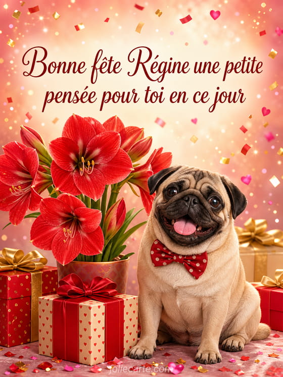 Carte bonne fĂȘte RĂ©gine